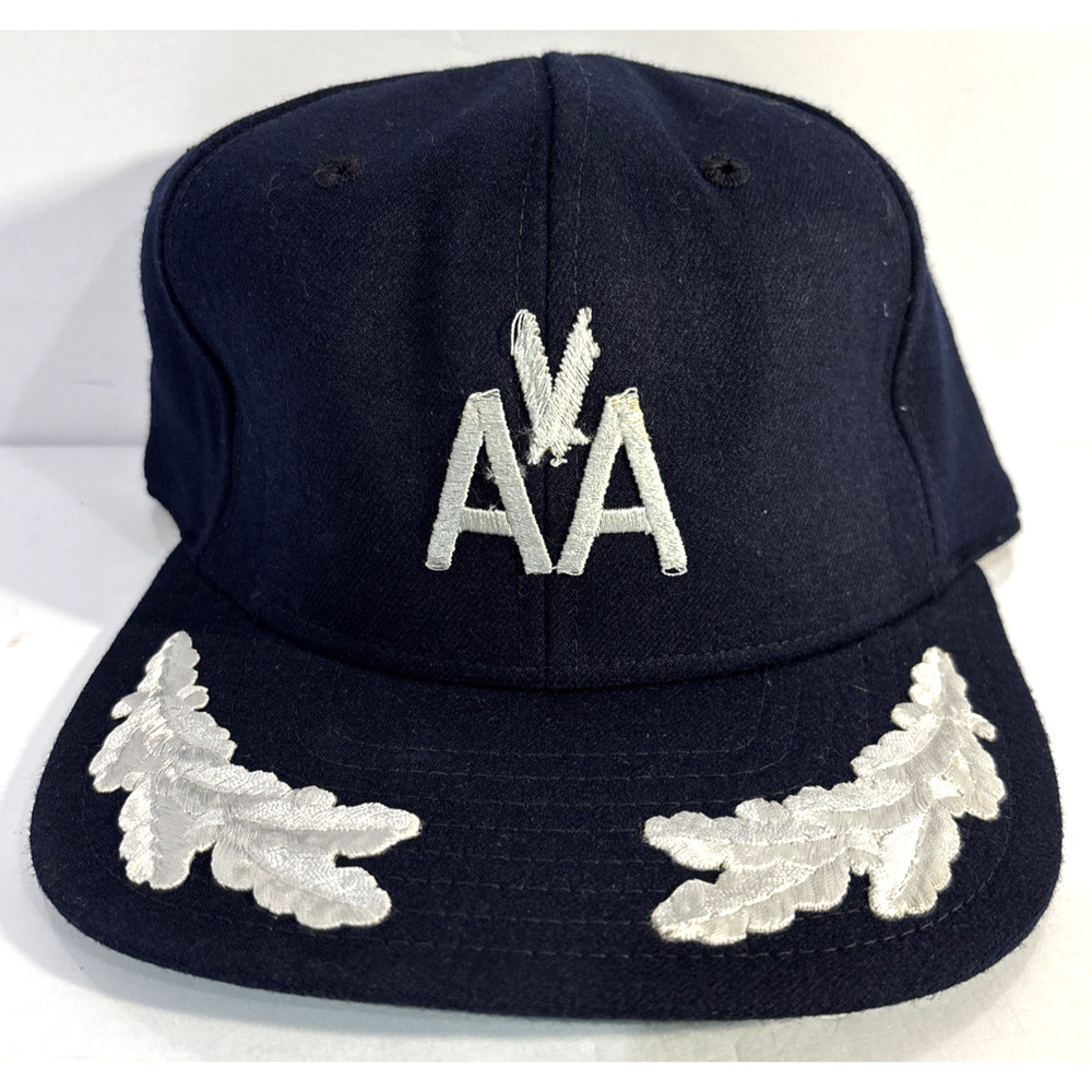 New Era American Airlines AA Fitted Hat 7 1/8 Vintage Pilot Style Cap w/ Cluster